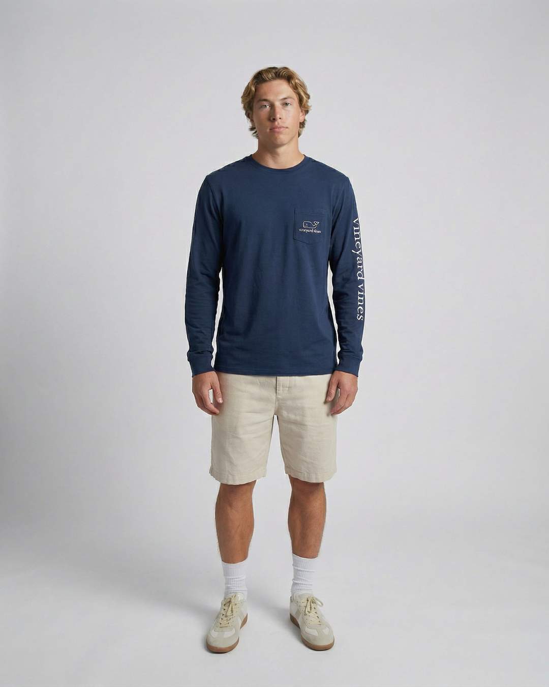 Vineyard Vines- Playeras de manga larga Vintage Whale