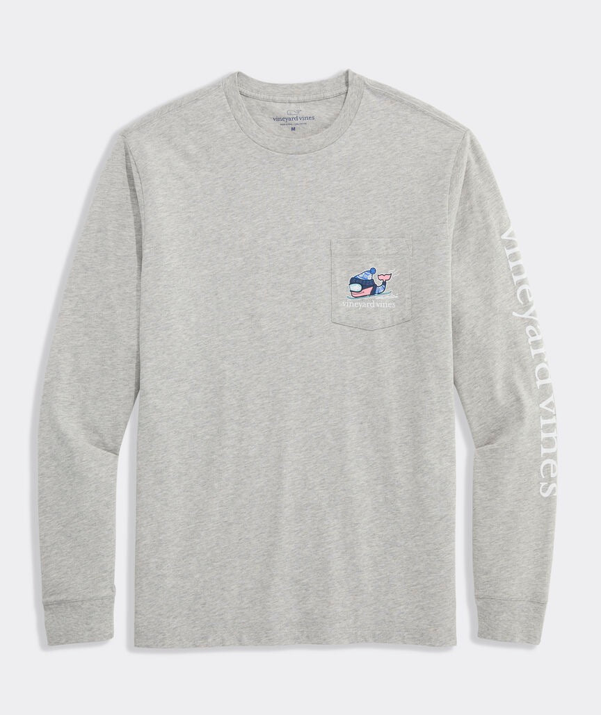 Vineyard Vines- Playera de maga larga Downhill Ski Whale