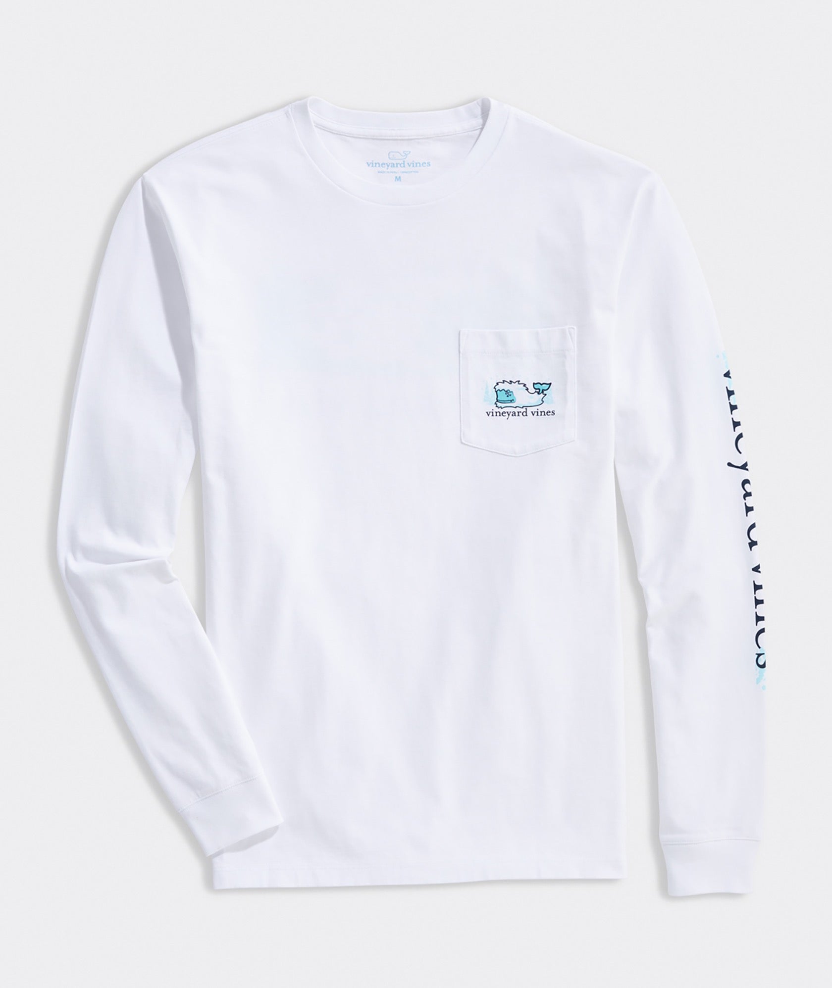 Vineyard Vines- Playera de manga Larga Yeti Whale Spotting