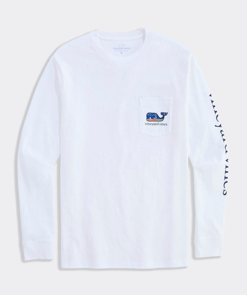 VINEYARD VINES-PLAYERA DE MANGA LARGA Baseball Crowd Whale