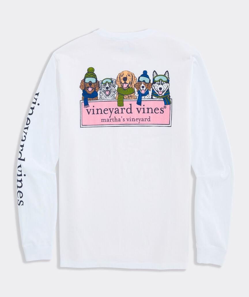 VINEYARD VINES-PLAYERA DE MANGA LARGA Winter Pups Logo Box