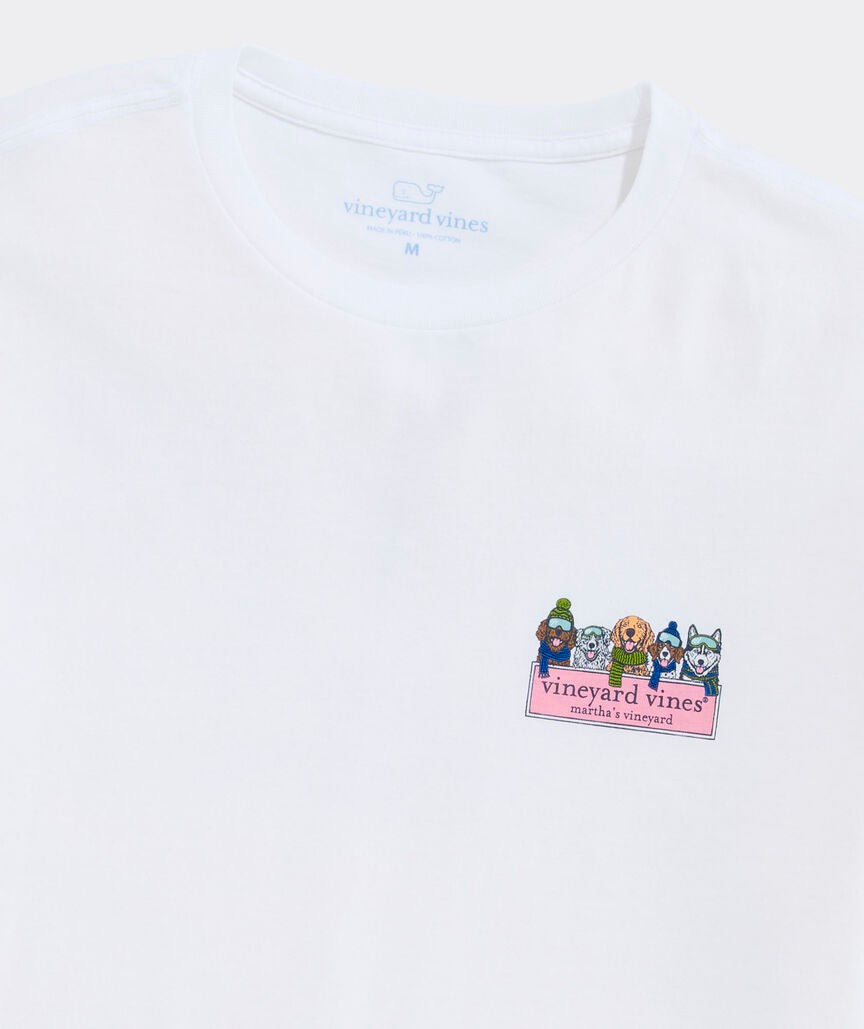 VINEYARD VINES-PLAYERA DE MANGA LARGA Winter Pups Logo Box