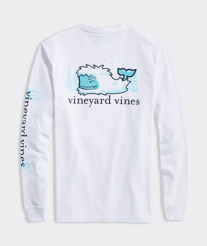 Vineyard Vines- Playera de manga Larga Yeti Whale Spotting