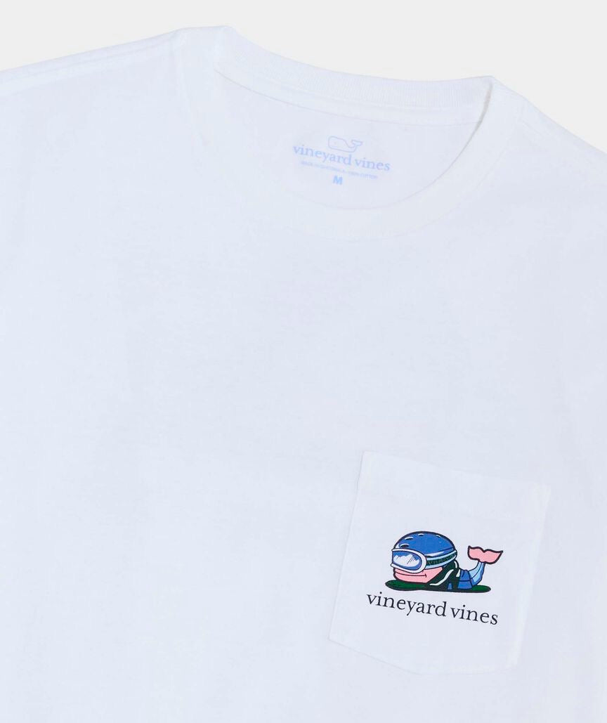Vineyard Vines- Playera de manga larga Snowboard Whale
