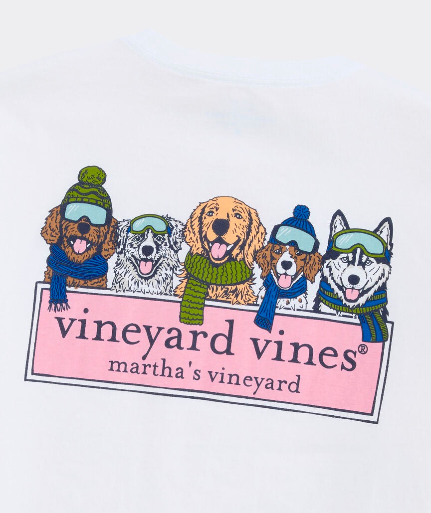 VINEYARD VINES-PLAYERA DE MANGA LARGA Winter Pups Logo Box